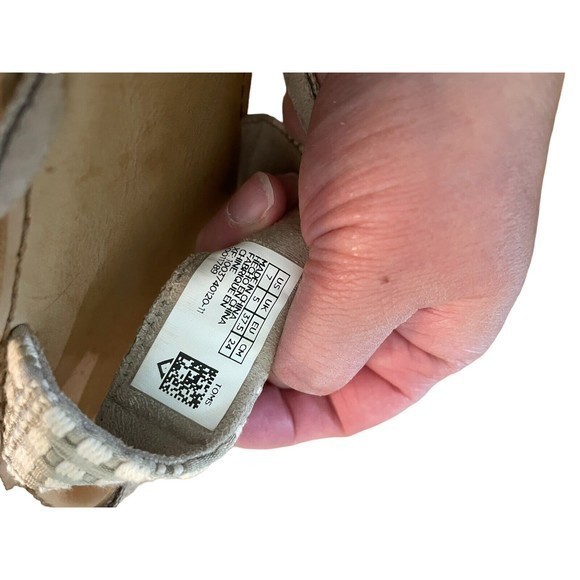 Toms Lexie Sandals Tan Embroidered With‎ Ankle Strap Sz 7 - Picture 4 of 4